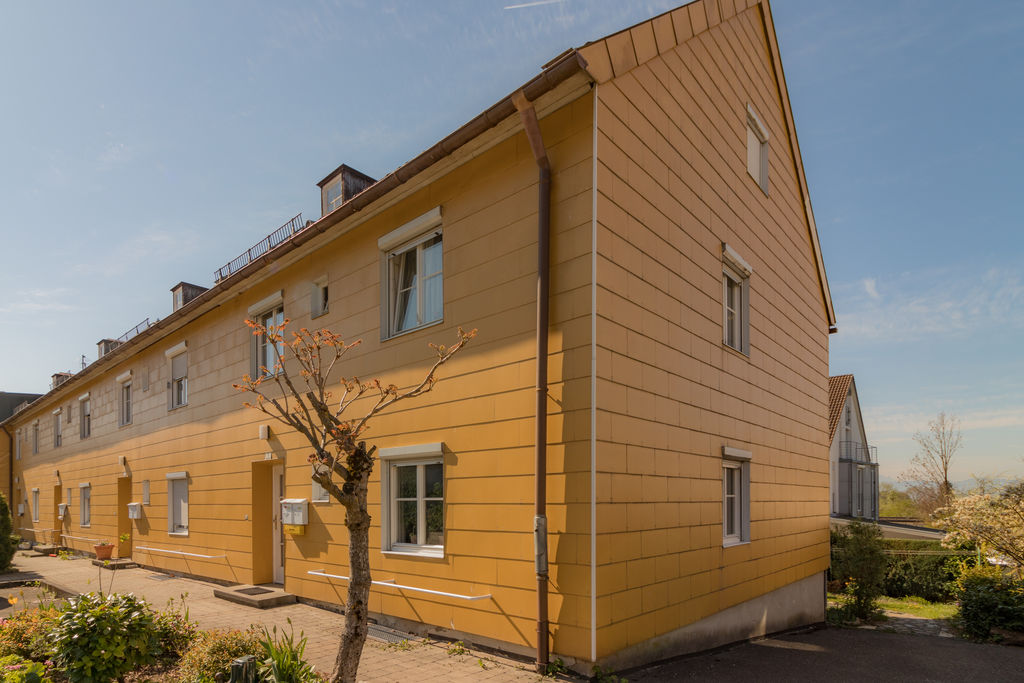 Ein Wohnhaus mit auffälliger Fassade